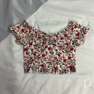 Forever 21 floral crop top